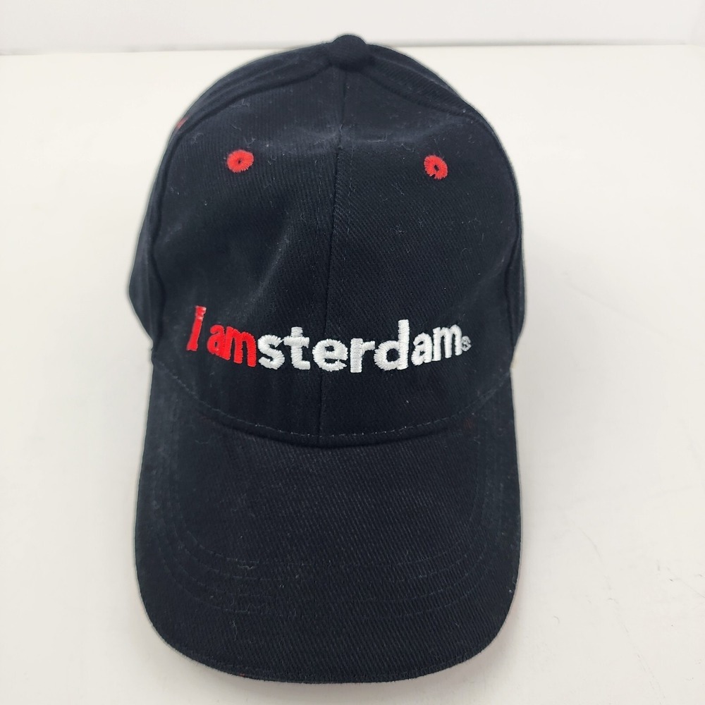 I Amsterdam Classic Baseball Golf Hat Black Cap/Hat Fresh Originals Collection